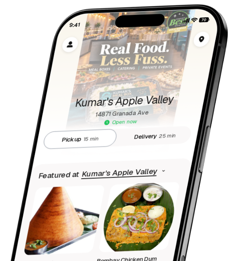 Kumar's Apple Valley app preview
