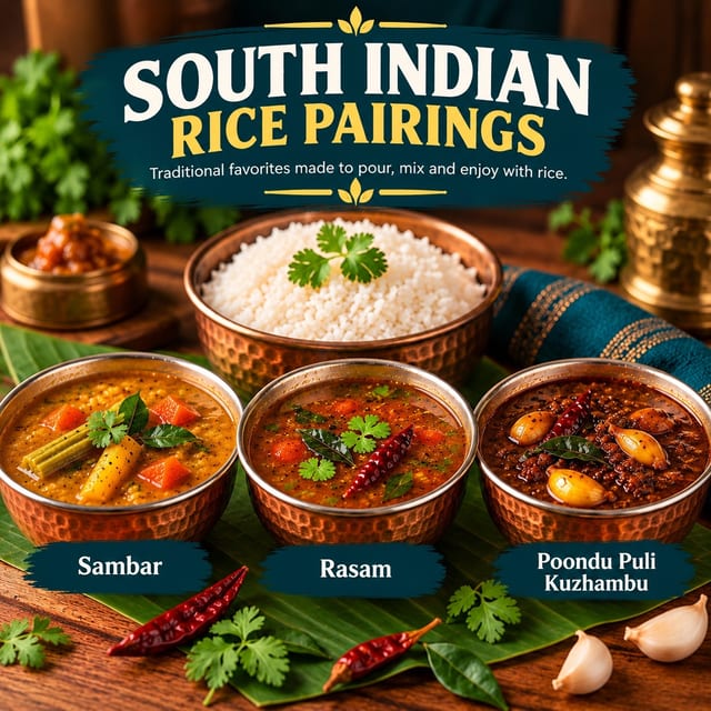 South Indian Rice Pairings.