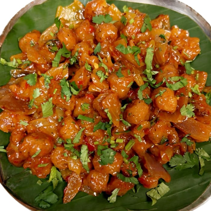 Baby Corn Manchurian.