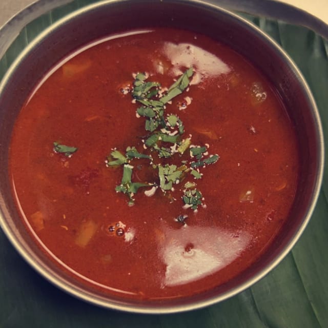 Soup: Veg Manchow Soup.