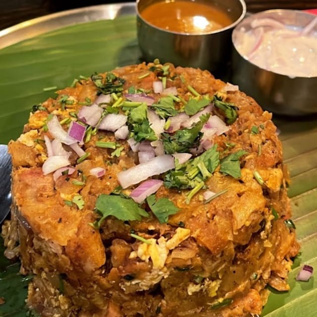 Egg Kothu Parotta.
