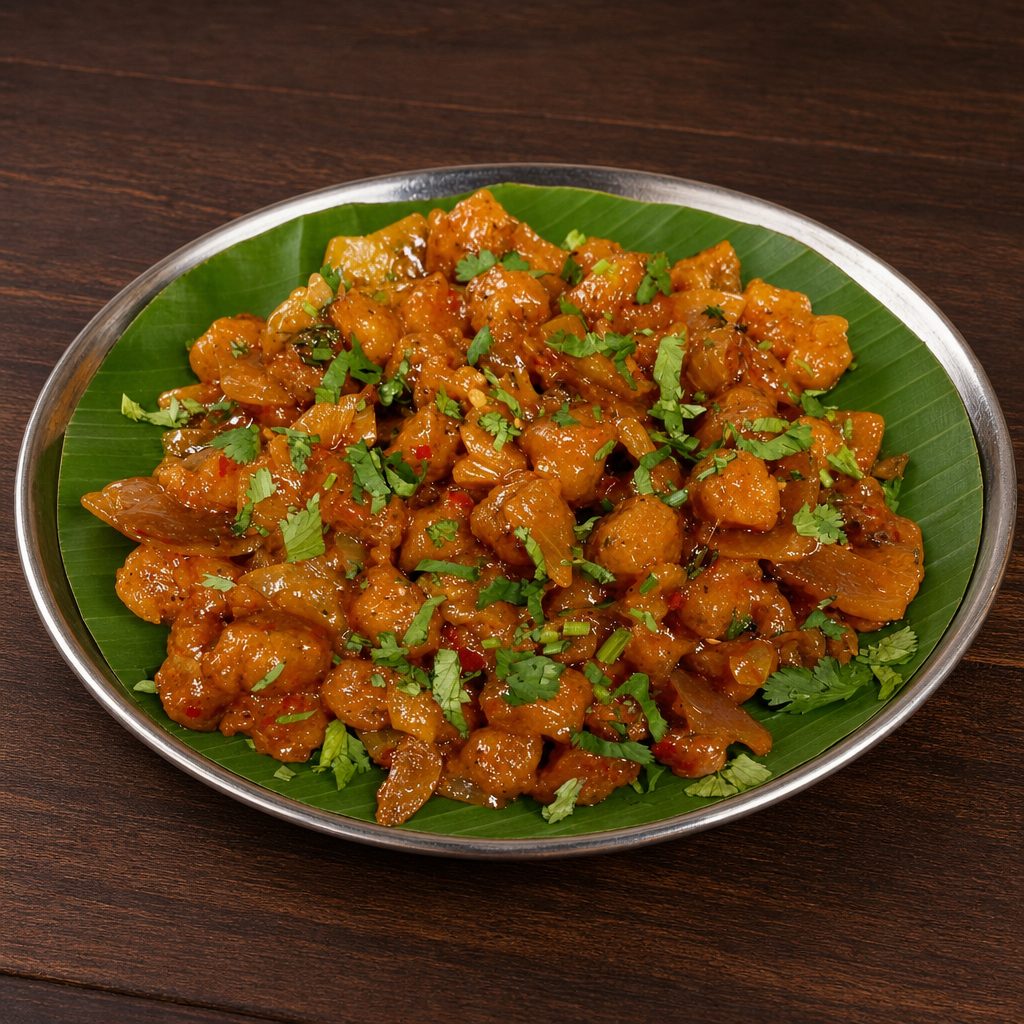Baby Corn Manchurian.