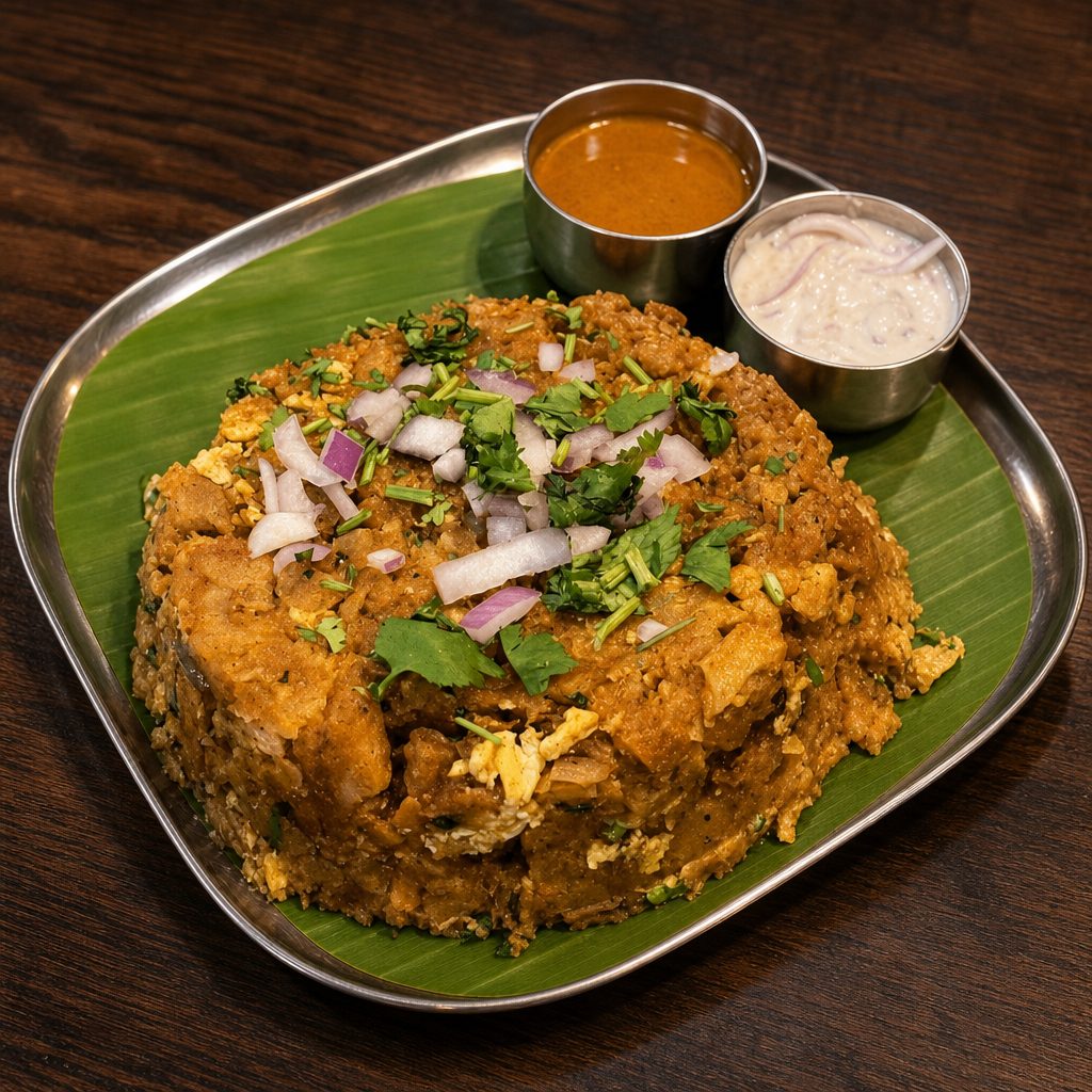 Mutton Kothu Parotta.