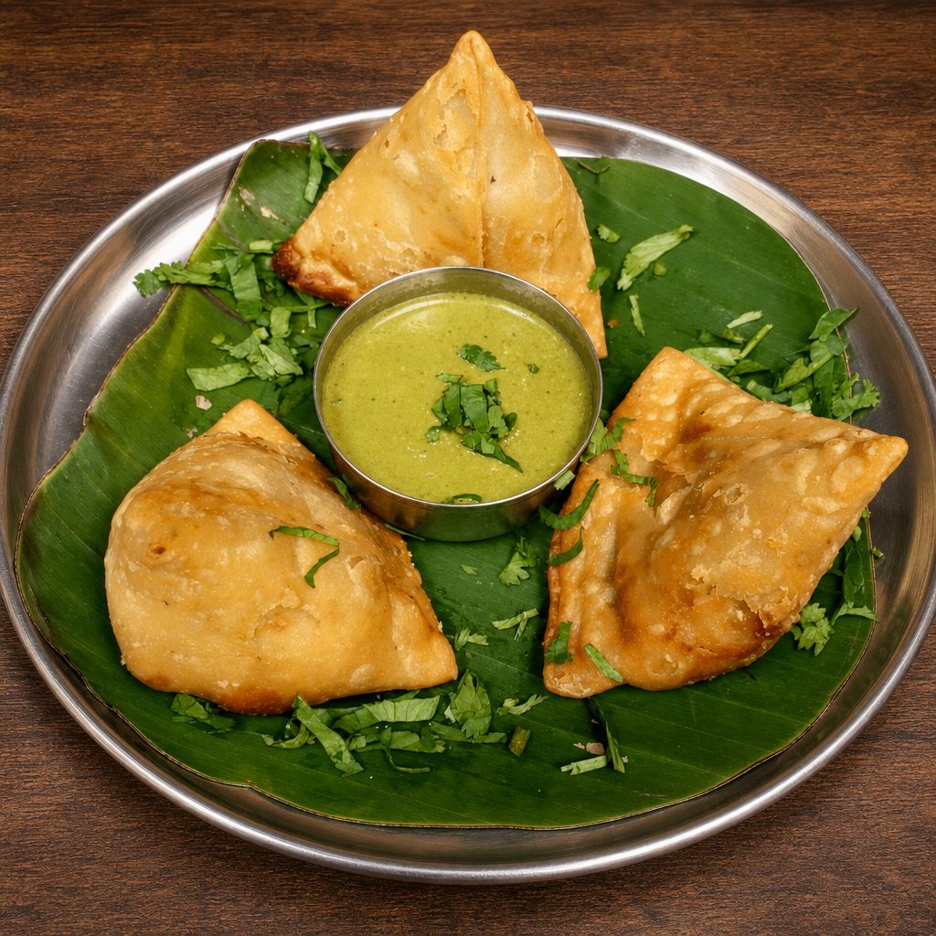 Aloo Mutter Samosa.