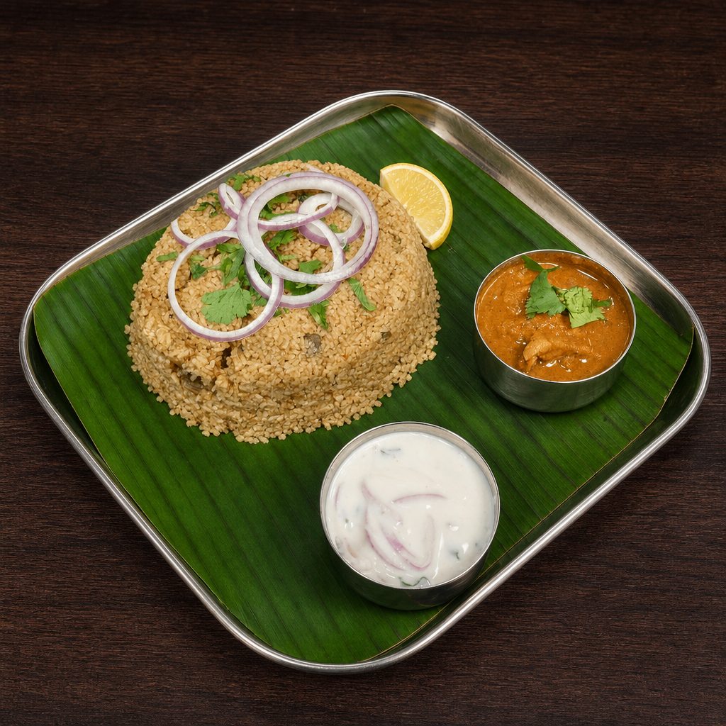 Mutton Thalapakatti Biryani.