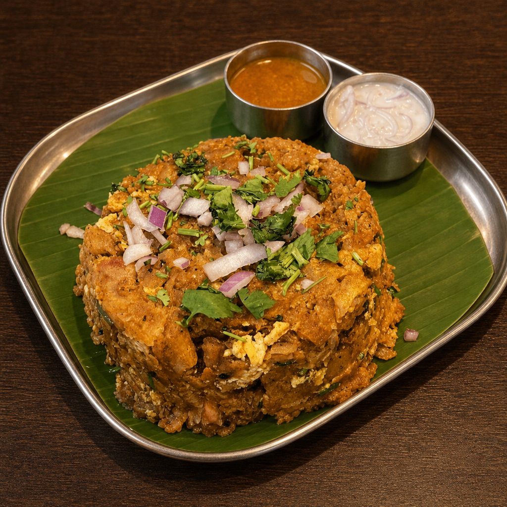 Egg Kothu Parotta.