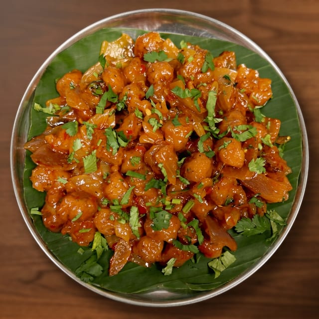 Baby Corn Manchurian.